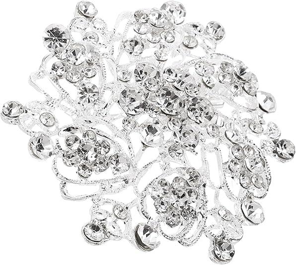 Crystal Diamond Brooch Pin Fashion Flower Brooch Decorative Pin for Women