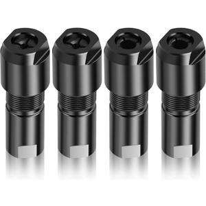 Angle Grinder Attachments, 3mm & 6mm (1/8 & 1/4) Angle Grinder to Straight Grinder Adapter, 4Pcs 100-Tyle Angle Grinder Conversion Accessories, Chuck Drill Bit Connecting Tool Fitting for Drill