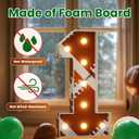 Football 3rd-Birthday Decorations Marquee Numbers: Sport Theme 3FT Large Light up Number Sign 3 Third Year Down Three Years Old Party Decoration Big Balloon Numbers Decor for Boys and Girls