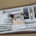 52 Inch Modern White and Gold Ceiling Fans with Lights and Remote