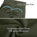 OMKAGI Smile Butt Lifting Workout Leggings for Women High Waisted Seamless Compression Yoga Pants (Green)