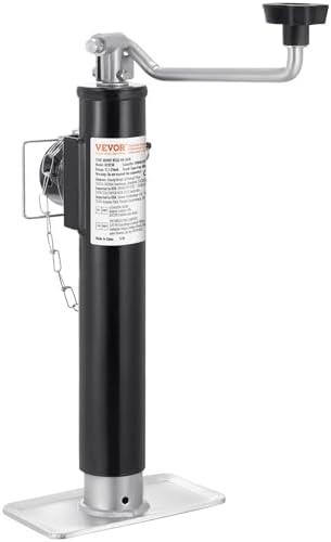 VEVOR Trailer Jack, 2000 lbs Dynamic Load Capacity, Weld-on Pipe-Mount Swivel, 10" Lift Stand with Handle for RV, Horse, Utility, and Yacht Trailers