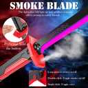 RGB Light Up Saber Toy with Smoke Mist Effect, 7 Color Neon Lightsaber, Sound Effects and Impact Sensing, USB-C Rechargeable Toy Sword for Kids, 31.5 Inch