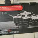 Stainless Steel cookware 10pcs Set (Silver)