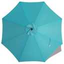 MASTERCANOPY Patio Umbrella 9 ft Replacement Canopy for 8 RibsTurquoise Canopy Only