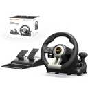 PXN PC Racing Wheel, V3 PRO 180 Degree Universal Usb Car Sim Race Steering Wheel with Pedals for PC, PS3, PS4, Xbox One, Xbox Series X/S, Switch (Black)