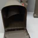 Architectural Mailboxes Newbury Rust-Proof Plastic Post Mounted Mail Box for Outside with Post, Mocha, Medium Curbside Mailbox, USPS Approved for Residential Delivery