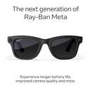 Ray-Ban Meta (Gen 2), Wayfarer, Matte Black | Smart AI Glasses for Men, Women — 2X Battery Life — 3K HD Resolution — 12 MP Ultra-Wide Camera, Audio, Video — Polarized Gradient Graphite Lenses