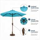 7.5ft Patio Umbrella, Outdoor Table Market Umbrella with Smooth Crank Lift, 6 Windproof Fiberglass Ribs, UPF50+ UV Protection for Deck, Pool, Garden and Backyard
