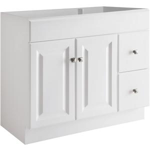 Wyndham 36-Inch Bathroom Vanity Cabinet, Ready to Assemble, White  Design House, 597245 (18 in. Depth)