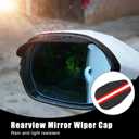 3 Pair Auto Exterior Mirror Shade Rain Guard Visor, Smooth Black Carbon Fiber Style Rear View Rain Eyebrow for SUV Truck Sedan, Universal Auto Mirror Shade for Driving Protection in Rain Snow