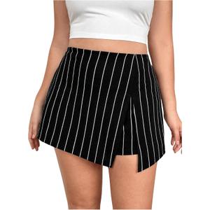 Floerns Women's Plus Size Asymmetrical Skorts High Waisted Skirts Shorts (XX-Large Plus)