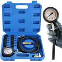 Oil Pressure Tester Tool | 0-140 PSI Oil Pressure Gauge kit Pressure Test Diagnostic Tools Engine Oil Pressure Diagnostic Tester Tool kit with Hose Adapters for Cars ATVs Trucks Use