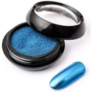 3 x Chrome Nail Powder, Metallic Mirror Holographic Nail Glitter Chrome Powder Reflective Glossy Nail Powder Pigment Manicure for Nail Art DIY Decoration (09 Blue)