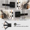 Passage Door Handles, 6 Pack Matte Black Door Lever,Keyless Interior Door Knobs Square Door Levers Heavy Duty Door Locks for Bedroom Bathroom