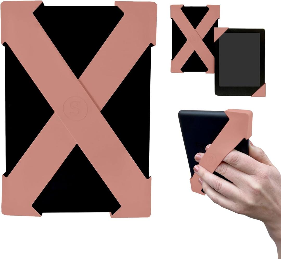 Strapsicle Hand Strap for Kindle Accessories Comfy Silicone Grip Alternative to Case or Cover Fits Basic 11th/12th Gen & 2022 Kobo NIA - Small - Caramel