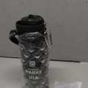 National Parks Water Bottle  40 oz Insulated Stainless Steel Water Jug with 67 Park Stickers, Outdoor Accessories & Gift Box  BPA-Free  Ideal for Hiking, Camping & Travel (Black/Gray)