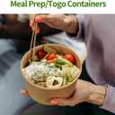 50 Pack 34 oz Paper Bowls with Lids, Disposable Salad Bowls To Go Salad Containers Meal Prep Containers Disposable Soup Bowls with Lids