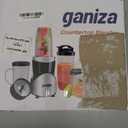 Ganiza Smoothie Blender, 900W Blenders for Shakes and Smoothies, 15-Piece Personal Blender and Grinder Combo for Kitchen, Smoothies Maker with 4 BPA-Free Portable Cup, Nutritious Recipe (Black)