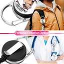 4 x Nurse Badge Reel, Capybara Badge Holder Cute Pediatric Decorative Retractable Heavy Duty with 360Swivel Carabiner Keychain Name Nursing Accessories ID Clip for Vet Medical Assistant RN Intern Nurse