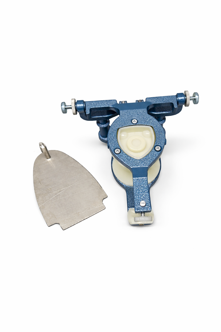 Annhua Dental Articulator Magnetic Dentist Articulator Denture with 6 Metal Plates and 2 Allen Keys, Large Size Type C Alloy Articulators for Dentures Laboratory, and Students Learning
