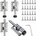 4 Packs Adjustable Furniture Leveling Feet L Shaped Furniture Levelers Legs, Heavy Duty Mounting Brackets Metal Leveling Feet for Workbench Cabinet Wardrobe