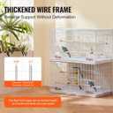 VEVOR 30-inch Flight Bird Cage, Stackable Bird Cage for Small Parrots Canaries Cockatiels Lovebirds Finches Budgies Conures Macaws Pet Travel Birdcage with Handle and Perches