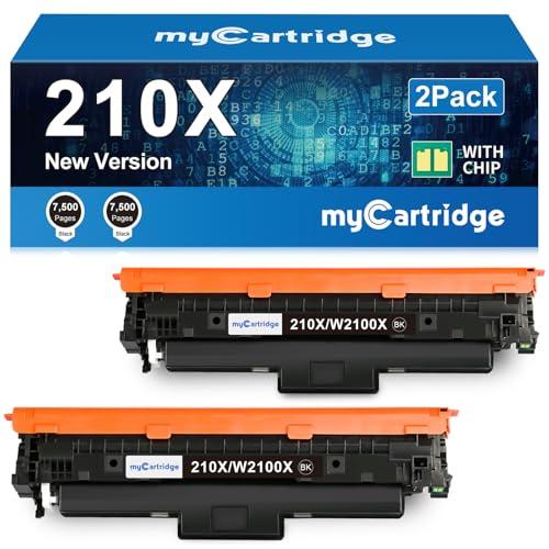 210X Black Toner Cartridge 2 Pack High Yield (with Chip) Compatible Replacement for HP 210X 210A for Color LaserJet Pro MFP 4301fdw 4301fdn Pro 4201dw 4201dn Series Printer Ink W2100X W2100A