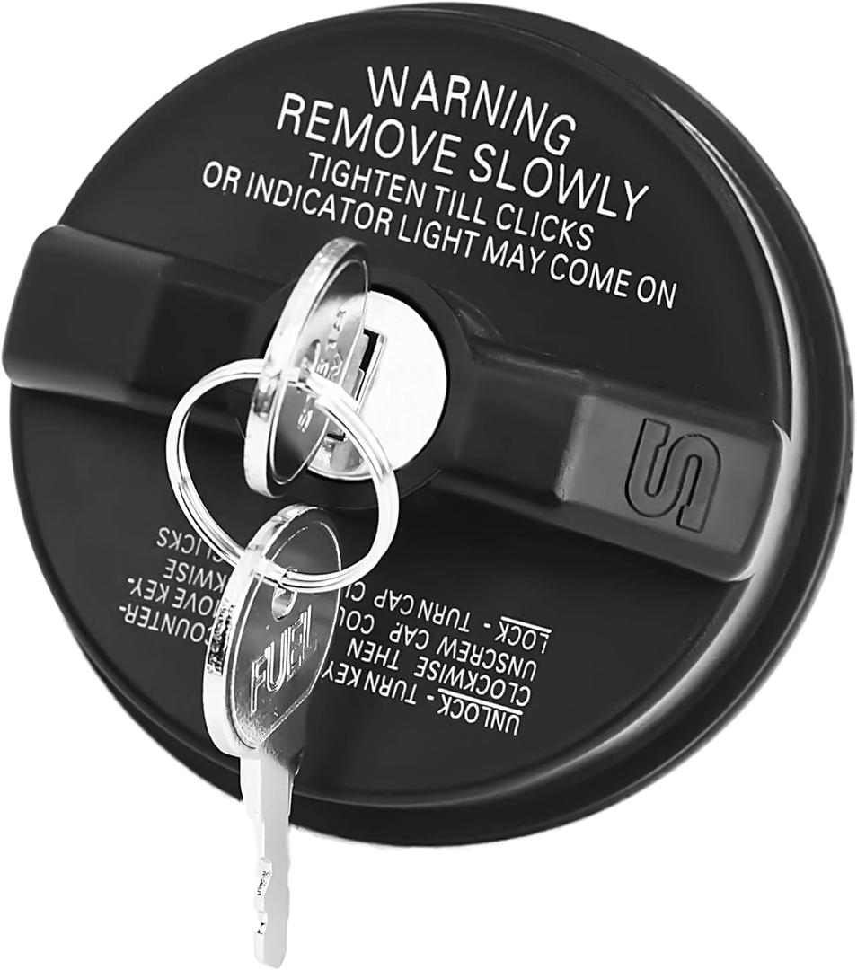 Locking Gas Cap Fuel Cap Compatible with Toyota 4Runner, FJ Cruiser, Tacoma, Tundra, Chevy Camaro, Honda CRV, Infiniti, Isuzu, Mazda, Cadillac,GMC, More, Replaces# 77300-47020, 10504