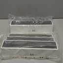 Copco 3-Tier Non-Skid Spice Rack Organizer for Kitchen Cabinet or Pantry, 15-Inch Tiered Shelf, White/Gray, Slip-Resistant Design for Jars and Bottles