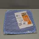 Waterproof Cat Litter Mat, Double Layer EVA, Odor-Free Large Grid, Urine Proof, Easy Cleanup (Blue, 12 x 12)