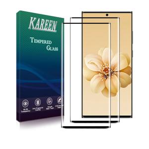 KAREEN 1 Pack Screen Protector for Samsung Galaxy S23 Ultra Tempered Glass Film, 3D Full Coverage, 9H Hardness, Anti Scratch, Case Friendly