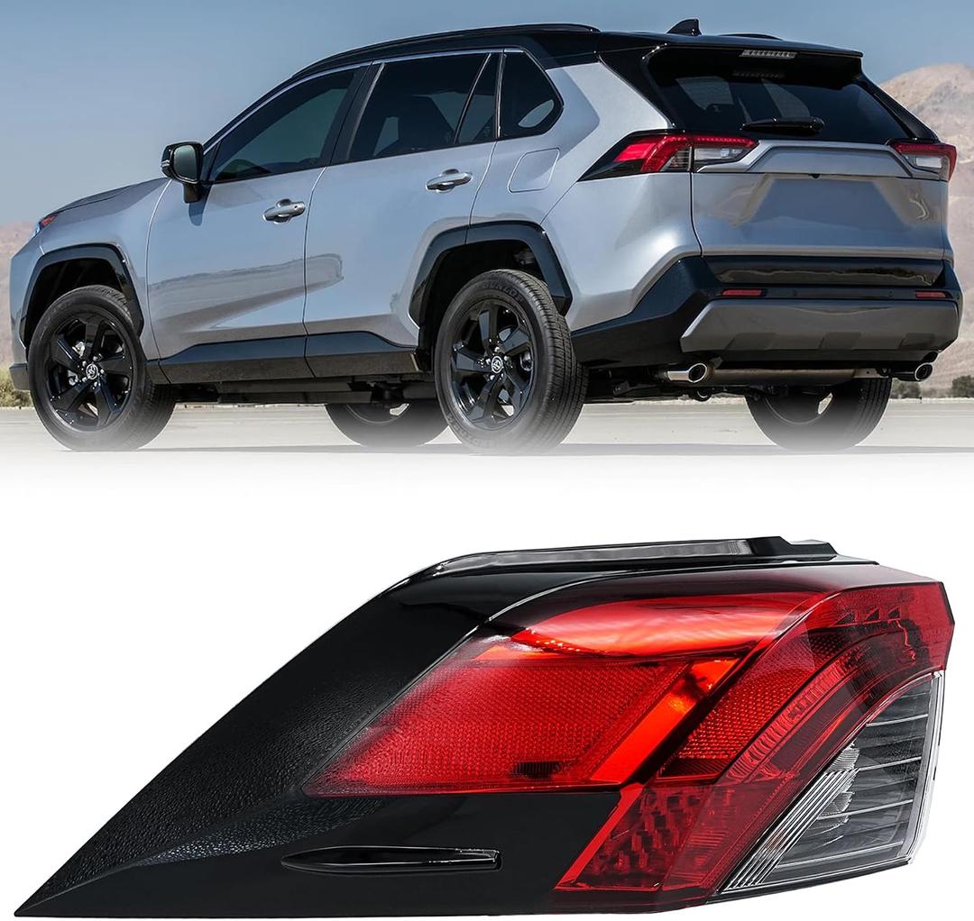 Left Outer LED Tail Light Assembly Compatible With Toyota RAV4 2019-2024 Rear Brake Stop Lamp Replaces Fit For TO2804148 81560-0R090 Driver Side