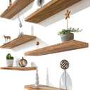 GXYAWPJ Light Wood Floating Shelves for Wall Rustic Wall Shelves for Bedroom Set of 6