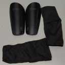 Northdeer Soccer Shin Guards for Kids Adults. Sleeves with Optimized Insert Pocket - Protective Soccer for Boys Girls Men (S (under 4'7"), Shin Pads 1 Pair + Sleeves 1 Pair, Black)