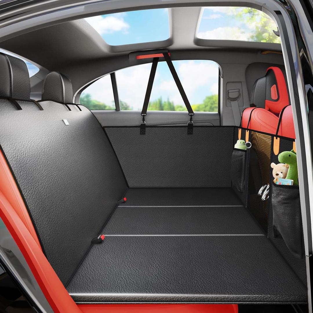 2026 Upgraded Dog Car Seat Cover for Back Seat with Hard Bottom Car Seat Cover for Dogs, Waterproof Pet Seat Protector, Non-Slip Scratch-Resistant Surface, Supports 500lbs, Easy to Clean and Install