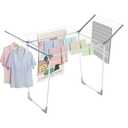 Unkqan Clothes Drying Rack, Foldable Laundry Rack for Indoor Outdoor, 10pcs Sock Clips, Collapsible Space-Saving Drying Rack for Clothes Towels Dolls, White
