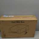 Stainless Steel Litter Box, Extra Large Litter Boxes for Big Cats, XLarge Metal Cat Litter Box with Lid, Anti-Urine Leakage XL Box with High Sides, Easy Clean, Non-Sticky (Dark Grey)