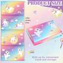 Shellwei Vinyl Nap Mat for Kids Preschool Daycare 52 x 20 x 1'' Kids Sleeping Folding Rest Mat for Toddler Boys Girls Baby Classroom Home Travel(Rainbow Unicorn)