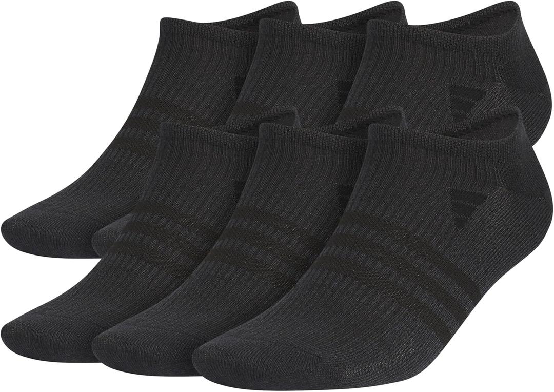 adidas Men's Superlite No Show Socks with Arch Compression, Athletic, Durable, Lightweight, Breathable, 6-Pack (X-Large, Black/Night Grey/3.0) adidas Men's Superlite No Show Socks with Arch Compression, Athletic, Durable, Lightweight, Breathable, 6-Pack (X-Large, Black/Night Grey/3.0)