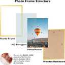 JCJMY 17x22 Picture Frame Gold for Poster Photo Picture, Horizontal and Vertical Formats for Wall Hanging, 17 x 22 Wall Gallery Poster Photo Frame for 17 by 22 Photos Posters, Gold