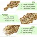 Eerya Long Curly Braiding Hair 18 Inch 2 Packs Ocean Wave Crochet Hair for Black Women Deep Wave Braiding Hair for Boho Braids(18inch,#P27/613)