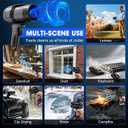 Leaf Blower Cordless with Battery and Charger, Powerful Handheld Air Blower with 2 X 4000mAh Batteries, Turbo Jet Blowers for Lawn Care, Patio Cleaning, Car Drying, Leaves, Dust, Snow