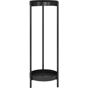 30" Plant Stand, 2 Tier Metal Flower Plants Holder with 2 Removable Display for Indoor or Outdoor,Pot Plant Planter Display, (30 x 10in,Black)