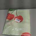 Anybar Fabric Shower Curtain Cute Floral Cherry Curtains Waterproof Soft Polyester Bathroom Curtain- Decorative Washable Privacy Cloth Shower Curtain for Bathroom Hotel (72x72inch) Green