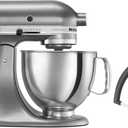 KitchenAid Value Bundle Artisan Series 5 Quart Tilt-Head Stand Mixer with Included Flex Edge Beater, KSM150FECU, Contour Silver
