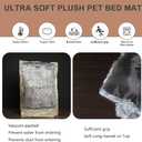 Plush Square Dog Mat, Cat Mat, Easy Wash, Non-Slip, Super Soft Deep Sleep Pet Bed, Suitable for Large, Medium and Small Dogs. (Gray, X-Large)