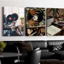 SYYANKK Black Woman Wall Art African American Women Canvas Wall Decor Black Girl Poster Fashion Female Wall Art Feminine Abstract Pictures Boho Prints for Bedroom Bathroom 16x24x3 Inch Ready to Hang