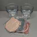 [UPGRADED LID] 4 Sets 3 Cup Glass Meal Prep Containers with Lids, Food Storage Bowl Jars for Leftover Lunch Meal Oats Salad Soup Fruit Snack Yogurt - Microwave, Oven, Freezer Safe, BPA Free, Airtight