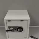 BlackSmith Home Safe Box 1.5 Cub Quick Access Biometric Safe with LCD Display, Fireproof Bag Digital Security Lock Box Secure Money Jewelry Documents for Office Hotel, White